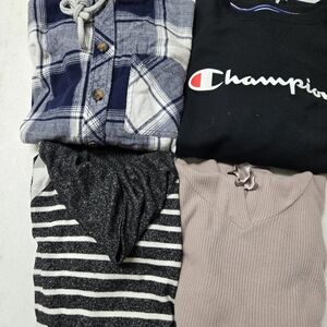 Champion Black Sweatshirt and Assorted Tops